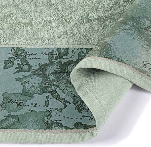 Telo Bagno STANDARD Geo Tartan Green UNICA Cotone Caleffi