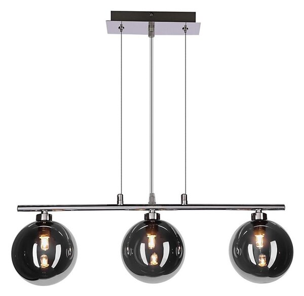 Lampadario a sospensione su cavo SOMUL 3xG9/20W/230V nero fumé