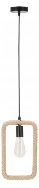 Lampadario a sospensione con cavo OSTOR 1xE27/40W/230V beige/nero