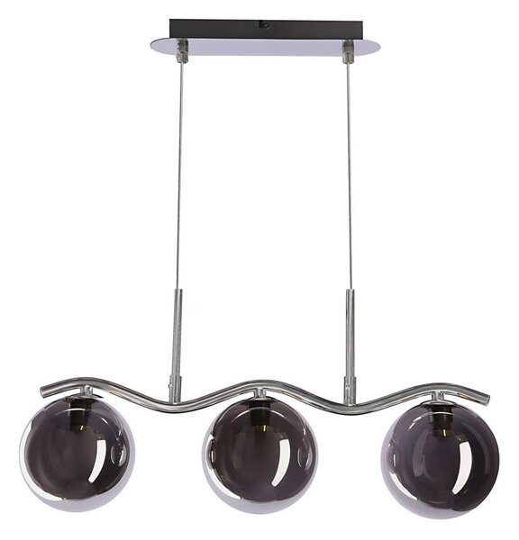 Lampadario a cavo LUMOS 3xG9/20W/230V nero fumé