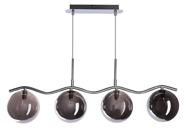 Lampadario sospeso con cavo LUMOS 4xG9/20W/230V nero fumé