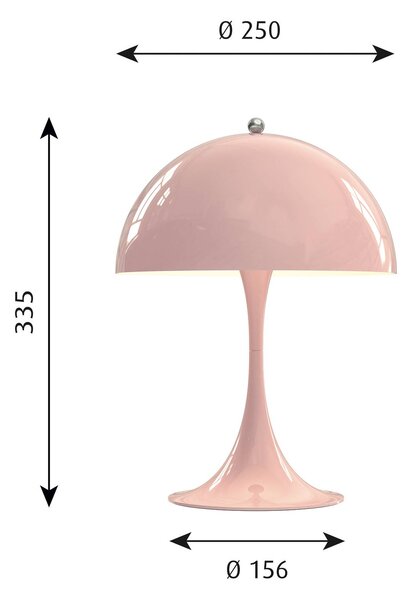Louis Poulsen Panthella Mini LED da tavolo rosé