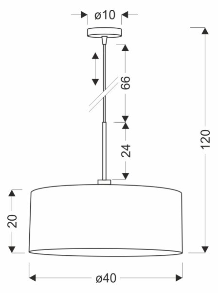 Lampada a sospensione su cavo VANTI 1xE27/40W/230V verde