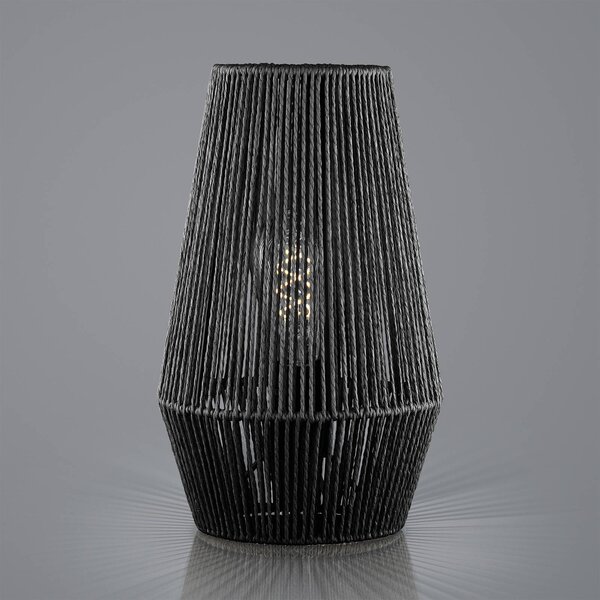HELL Lampada da tavolo in carta Rope, nero, Ø 20 cm