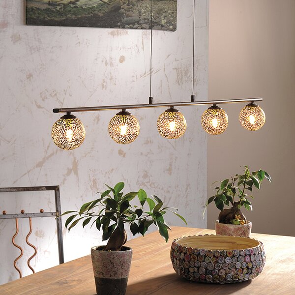Tavolo da pranzo / sala da pranzo luce a sospensione ruggine - Kreta Art Deco G9 illuminazione interna apparecchio / lampada