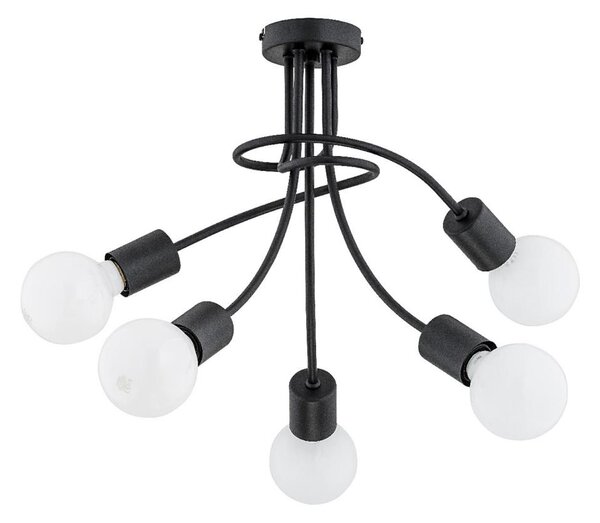 Lampadario a soffitto PLENA 5xE27/15W/230V nero