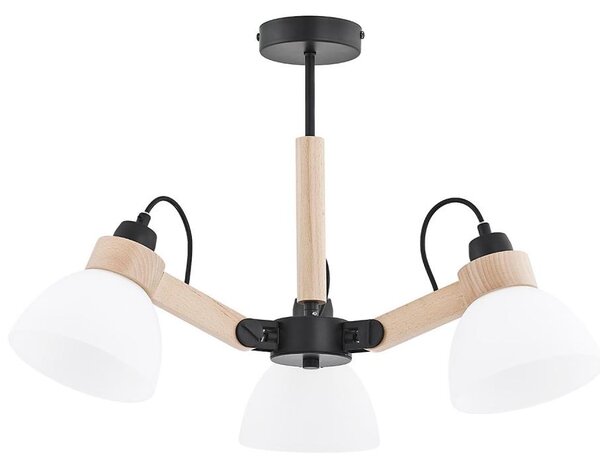Plafoniera DANTONA 3xE27/15W/230V nero/beige