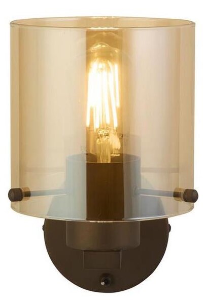 Searchlight 88912-1MO - SWEDEN Lampada da parete 1xE27/60W/230V Marrone/Affumicato