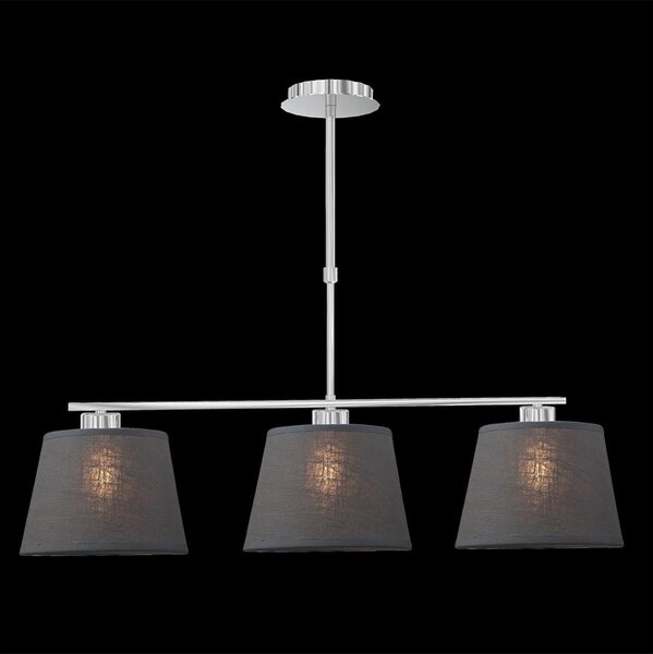 LUXERA 18067 - Lampadario COMBO 3xE27/60W grigio