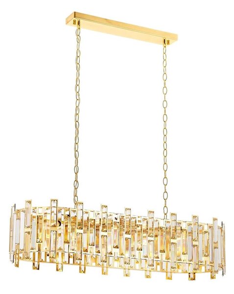 Lampadario a catena CRYSTALLINE 13xE14/40W/230V dorato