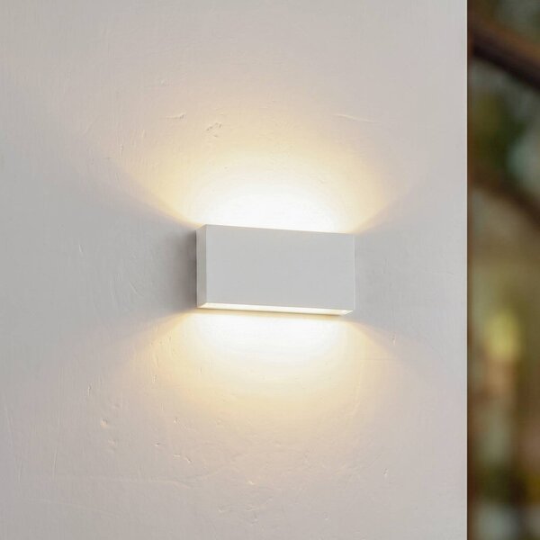 Applique da esterni Jarte Lindby, Bianco / Opale, Plastica, Moderno, Applique da esterni