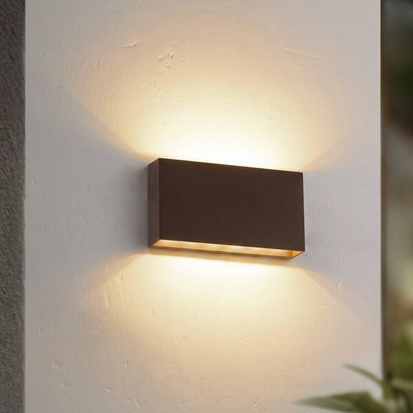 Applique da esterni Jarte Lindby, Marrone / Ruggine, Plastica, Moderno, Applique da esterni