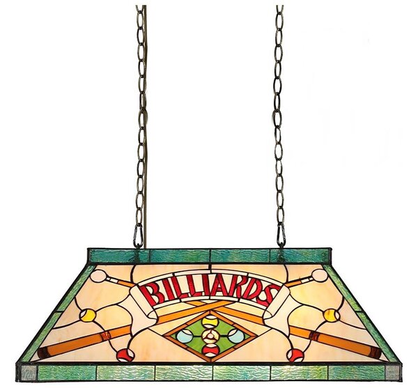 Prezent 1715 - Lampadario a catena TIFFANY BILLIARD 3xE27/60W/230V