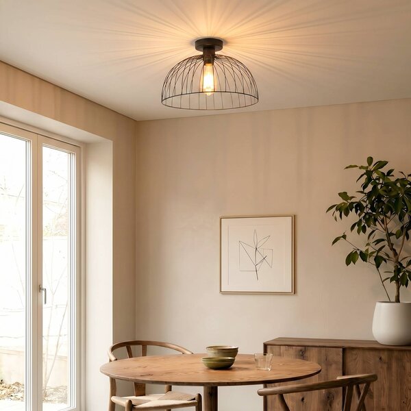 Plafoniera soffitto Kadeh Opviq, dimmerabile, Nero, Soggiorno / Sala da pranzo, Metallo, Moderno, Plafoniera