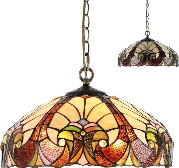Prezent 1700 - Lampadario con catena TIFFANY XX 2xE27/60W/230V