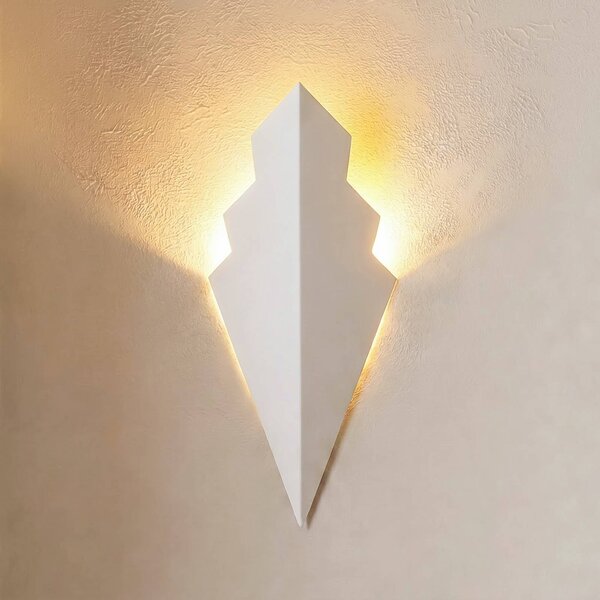 Applique ARROW, bianca, altezza 40 cm, metallo, G9 ARROW Opviq, dimmerabile, Bianco / Opale, Soggiorno / Sala da pranzo, Metallo, Applique