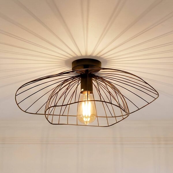 Plafoniera soffitto Mantar Opviq, dimmerabile, Nero, Soggiorno / Sala da pranzo, Metallo, Moderno, Plafoniera