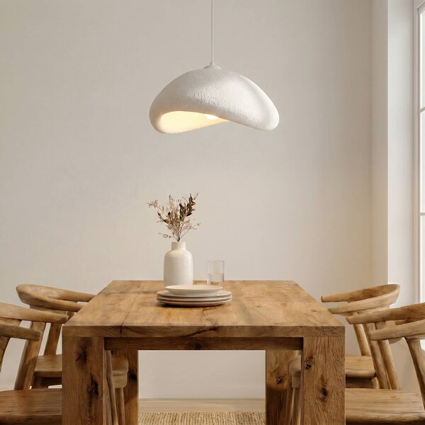 Lampada a sospensione LUNA Opviq, dimmerabile, Bianco / Opale, Soggiorno / Sala da pranzo, Plastica, Moderno, Lampada a sospensione