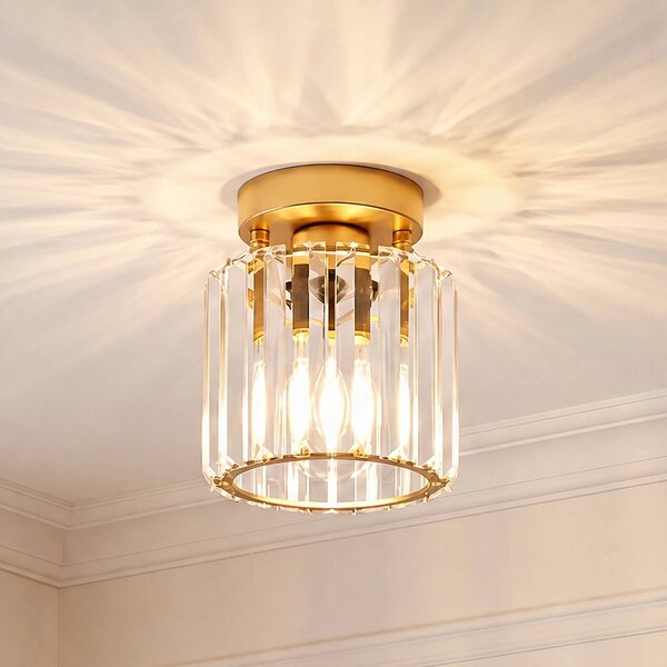 Plafoniera soffitto Yakops Opviq, dimmerabile, Ottone / Oro, Soggiorno / Sala da pranzo, Vetro, Plafoniera