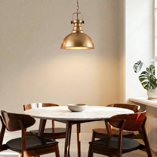 Lampada a sospensione Kure Opviq, dimmerabile, Ottone / Oro, Soggiorno / Sala da pranzo, Metallo, Vintage, Lampada a sospensione