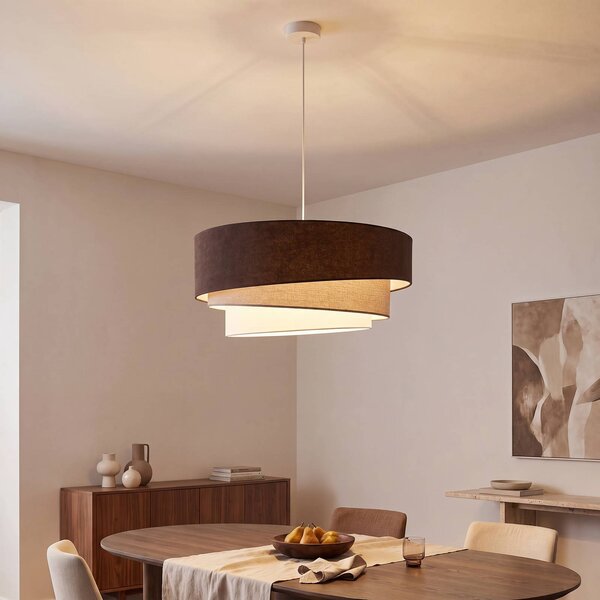 Lampada a sospensione Trio Duolla, Soggiorno / Sala da pranzo, Tessuto / Stoffa / Seta, Giovanile, Lampada a sospensione