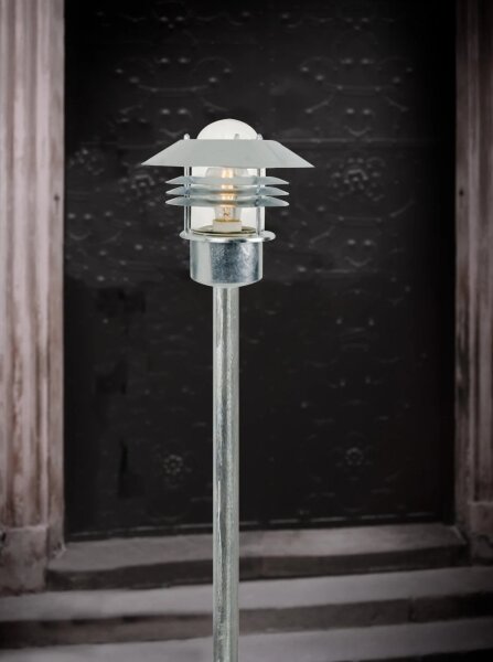 Nordlux - Lampada da esterno VEJERS 1xE27/60W/230V IP54 argento 92 cm