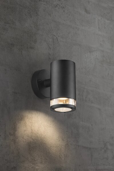 Nordlux - Applique da esterno BIRK 1xGU10/28W/230V IP44 nero