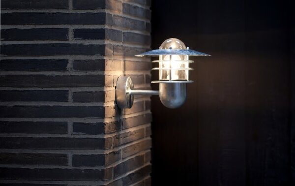Nordlux - Lampada da parete per esterni AGGER 1xE27/60W/230V IP54 argento
