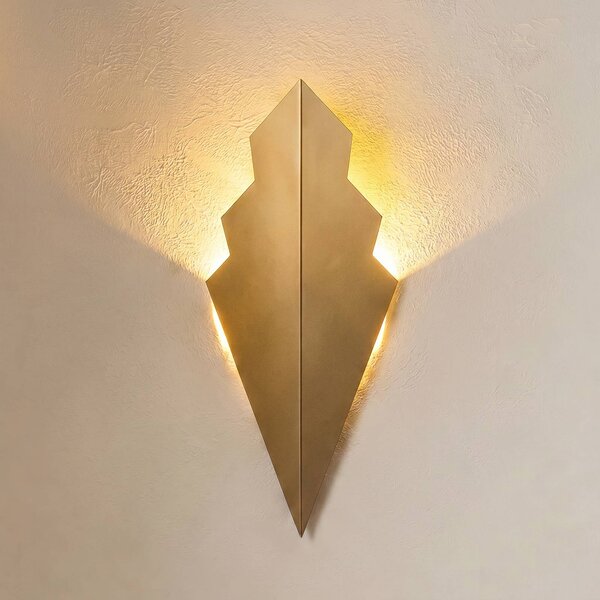 Applique ARROW, color oro, altezza 40 cm, metallo, G9 ARROW Opviq, dimmerabile, Ottone / Oro, Soggiorno / Sala da pranzo, Metallo, Applique