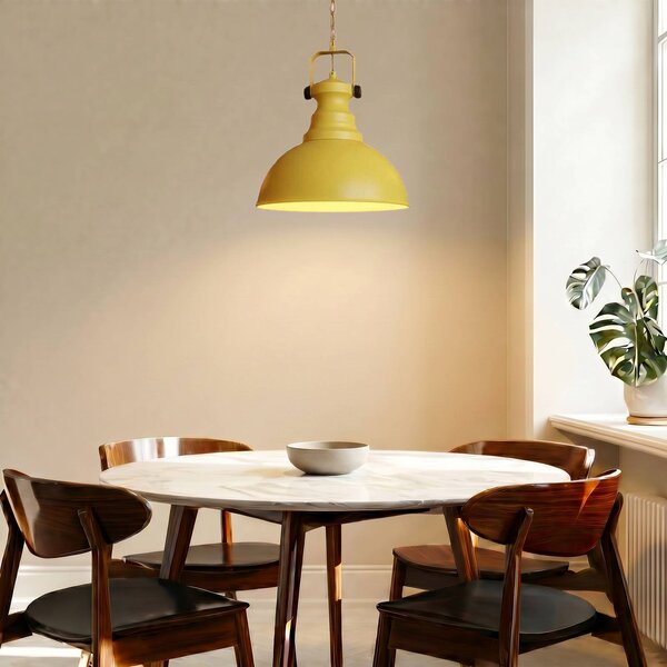 Lampada a sospensione Kure Opviq, dimmerabile, Giallo / Arancione, Soggiorno / Sala da pranzo, Metallo, Vintage, Lampada a sospensione
