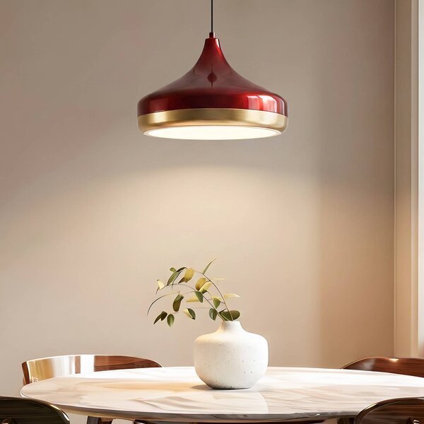 Lampada a sospensione Yıldo Opviq, dimmerabile, Rosso, Soggiorno / Sala da pranzo, Metallo, Moderno, Lampada a sospensione