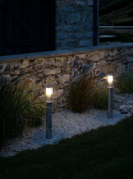 Nordlux - Lampada da esterno LINTON 1xE27/15W/230V IP54 argento 80 cm