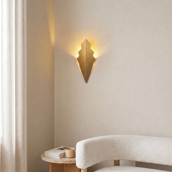 Applique ARROW, color oro, altezza 40 cm, metallo, G9 ARROW Opviq, dimmerabile, Ottone / Oro, Soggiorno / Sala da pranzo, Metallo, Applique