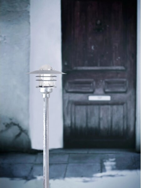 Nordlux - Lampada da esterno AGGER 1xE27/60W/230V IP54 argento 83 cm