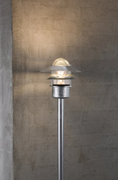 Nordlux - Lampada da esterno BLOKHUS 1xE27/60W/230V IP54, argento, 92 cm