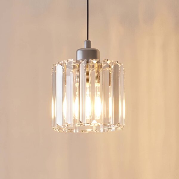Lampada a sospensione Yakops Opviq, dimmerabile, Cromo / Argento, Soggiorno / Sala da pranzo, Vetro, Lampada a sospensione