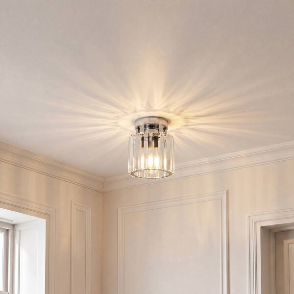 Plafoniera soffitto Yakops Opviq, dimmerabile, Cromo / Argento, Soggiorno / Sala da pranzo, Vetro, Plafoniera