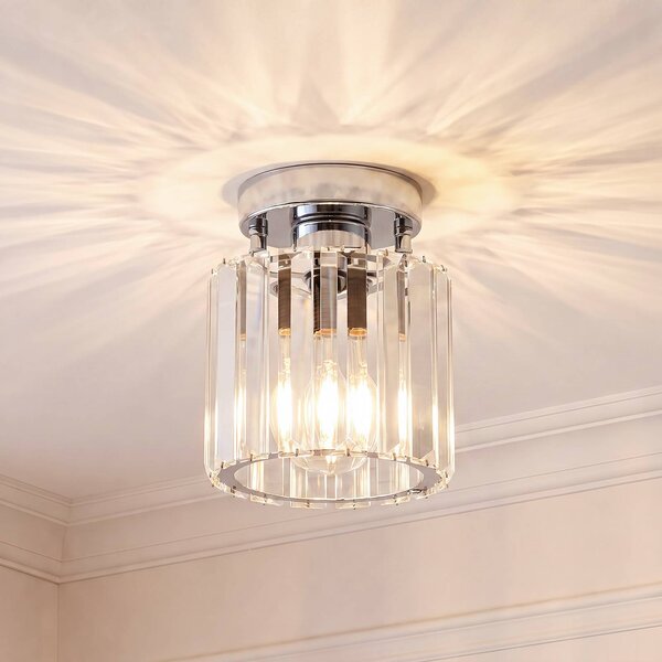 Plafoniera soffitto Yakops Opviq, dimmerabile, Cromo / Argento, Soggiorno / Sala da pranzo, Vetro, Plafoniera