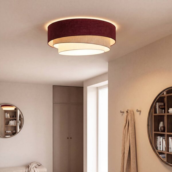 Plafoniera soffitto Trio Duolla, Cucina, Tessuto / Stoffa / Seta, Giovanile, Plafoniera