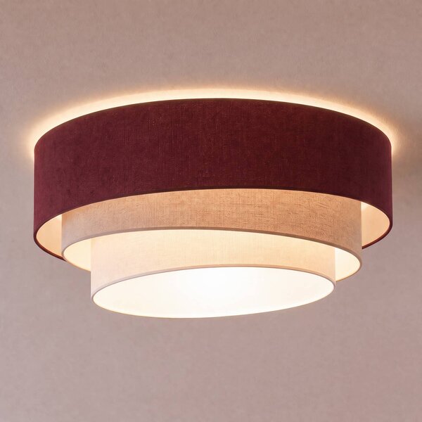 Plafoniera soffitto Trio Duolla, Cucina, Tessuto / Stoffa / Seta, Giovanile, Plafoniera