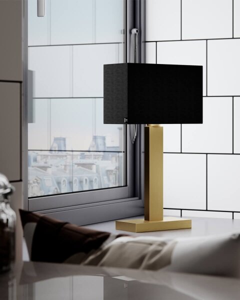 ByRydens 4002680-6512 - Lampada da tavolo PRIME 1xE27/5W/230V nero/oro