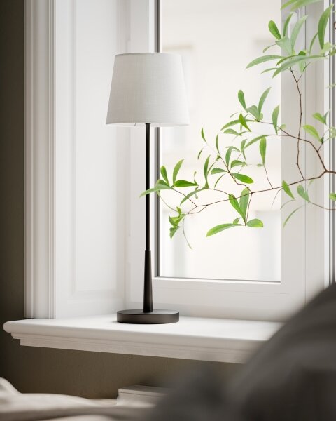 ByRydens 4002740-4002 - Lampada da tavolo LUMI 1xE27/8W/230V bianco/nero 68,5 cm