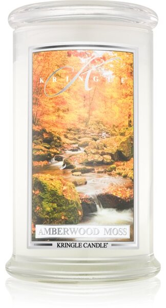 Kringle Candle Amberwood Moss candela profumata 624 g