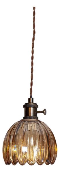 Cottex 8400100-5503 - Lampada a sospensione con cavo da collegare alla presa NORA 1xE14/5W/230V marrone