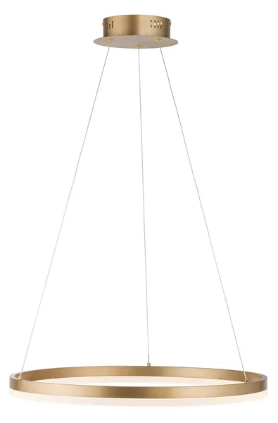 Paul Neuhaus Lampada LED a sospensione Titus, Ø 60 cm, ottone, dimmerabile, Ottone / Oro, Soggiorno / Sala da pranzo, Alluminio, Moderno