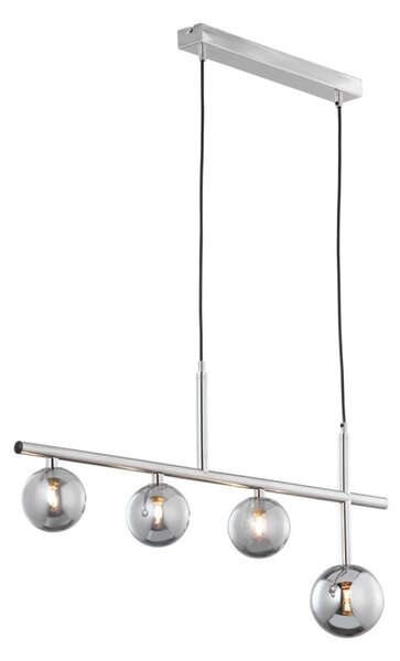 Jupiter 1902 - Lampadario a sospensione su cavo NEPTUN 4xG9/14W/230V cromo opaco/grigio fumé