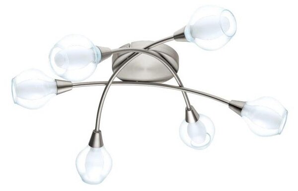 Eglo 32595 - Lampadario da soffitto a montaggio superficiale ARNADO 6xG9/33W/230V, finitura cromo satinato