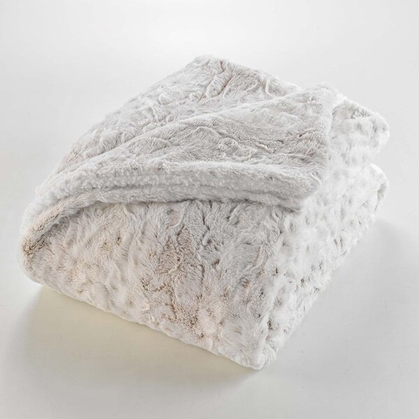 Coperta greige in pelliccia finta 220x240 cm Alaska – douceur d'intérieur