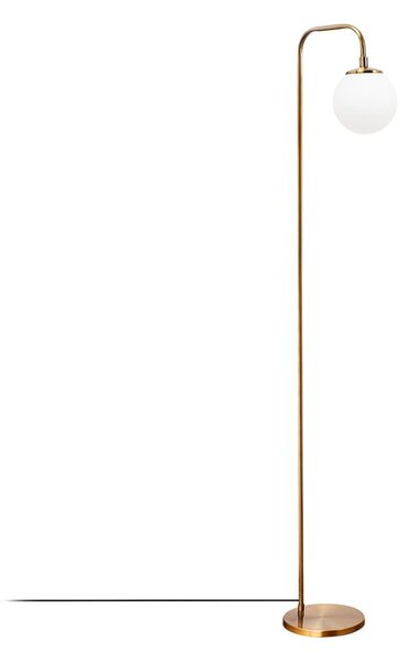 Lampada da terra bianca/color ottone con paralume in vetro (altezza totale 146 cm) Viran – Opviq lights