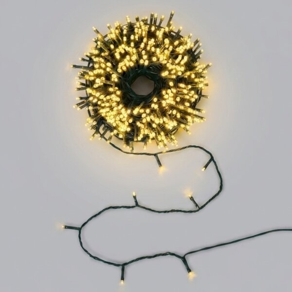 Aigostar - Catena luminosa solare a LED per Natale 200 LED/8 funzioni 22 m IP65 bianco caldo 800 mAh